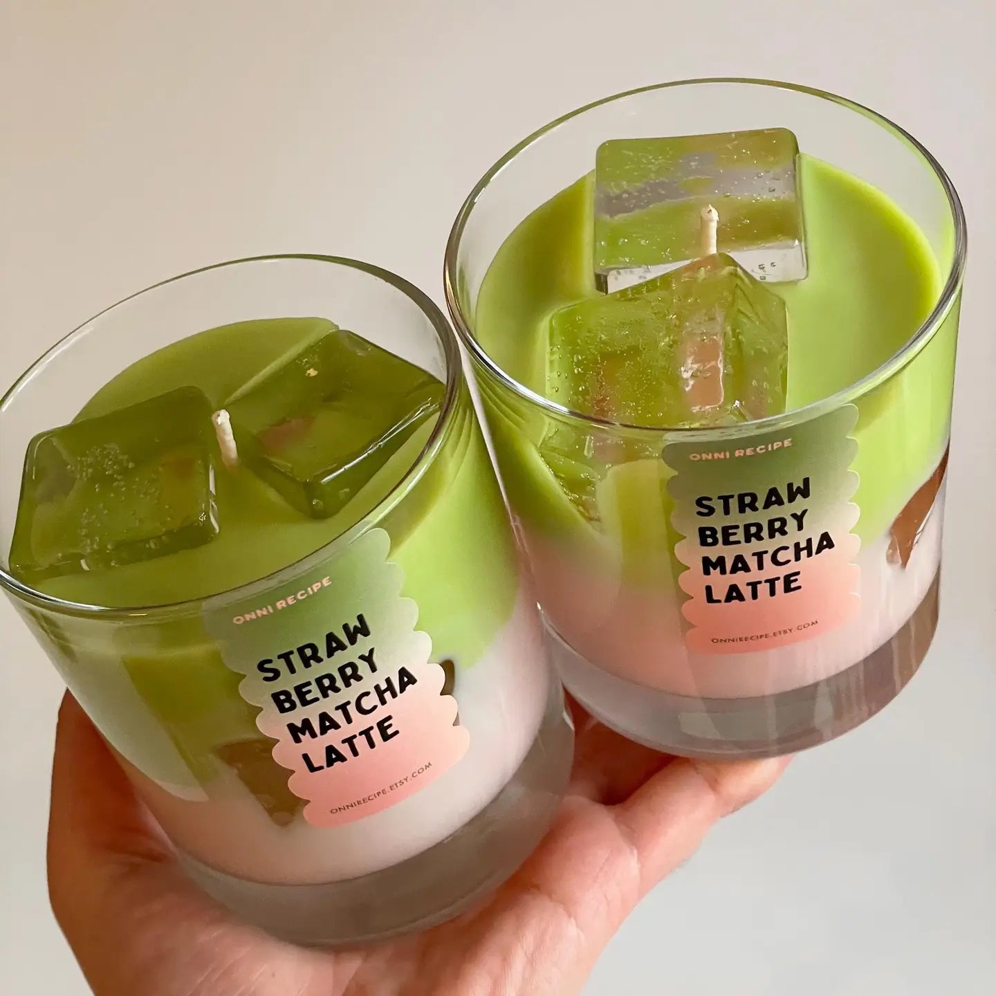 Свещ Strawberry Matcha Latte